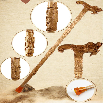Sondergrößen der Tierkopf-handgemachte hölzerne Spazierstock-90cm