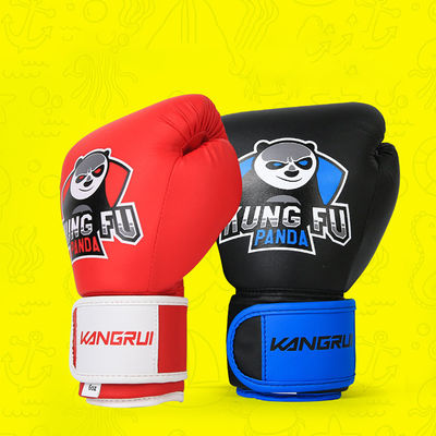 PU überziehen EVA Boxing Training Gloves Children-Breathable Berufsweinlese mit Leder