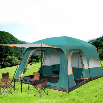 PU Polyester-Oxford-210D, welche wasserdichtes großes Zelt-Schicht-Familie die im Freien lebt das 8 Personen-Campingzelt beschichtet