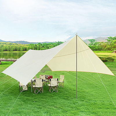 Eisen-Rohr-Silber beschichtete Schutz Gewebe-Crane Pop Up Beach Cabanas Sun mit Wind-Seil