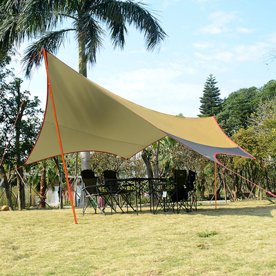 Eisen-Rohr-Silber beschichtete Schutz Gewebe-Crane Pop Up Beach Cabanas Sun mit Wind-Seil