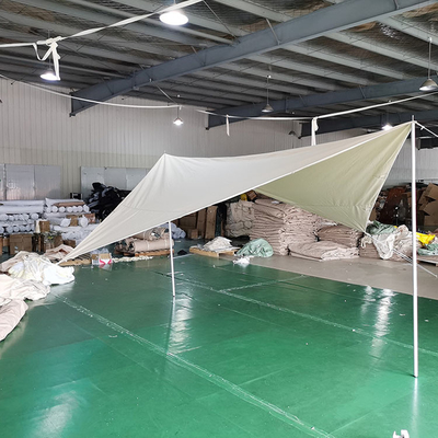Eisen-Rohr-Familien-Sommer-Strand-Überdachung Sun-Schutz des Polyester-210T mit Wind-Seil