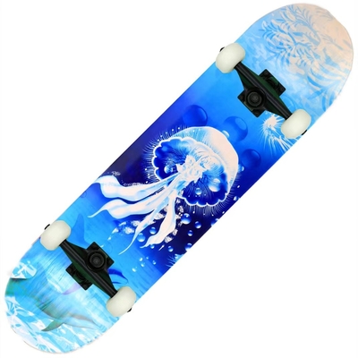 Schwarzes Sand-PU-Rad-Mädchen, das Skateboard 7 Schicht-Ahorn-Holz trägt
